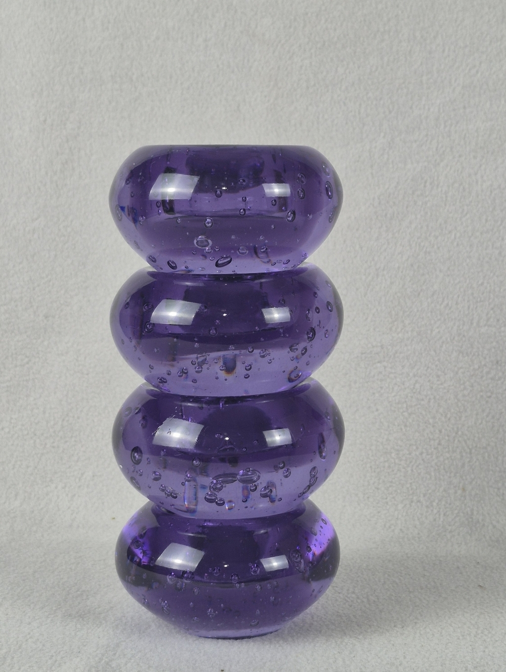 Vintage IKEA Purple Controlled Bubble Glass Votive Candle Holders Set of 4